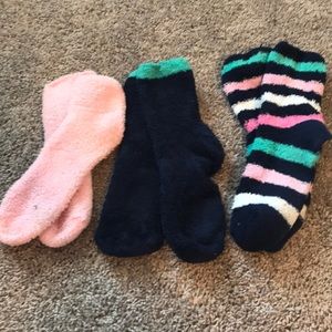 3 pair fuzzy socks